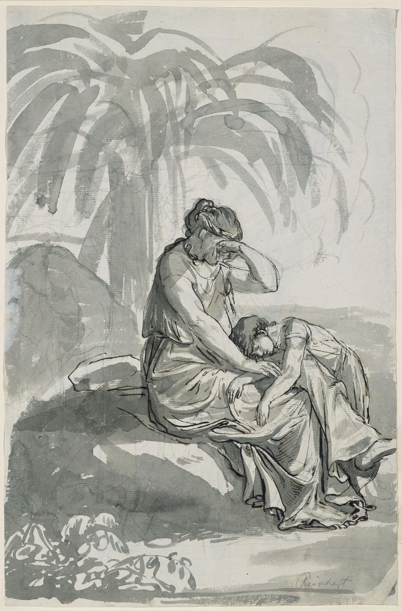 Hagar a Izmael v poušti od Johann Christian Reinhart