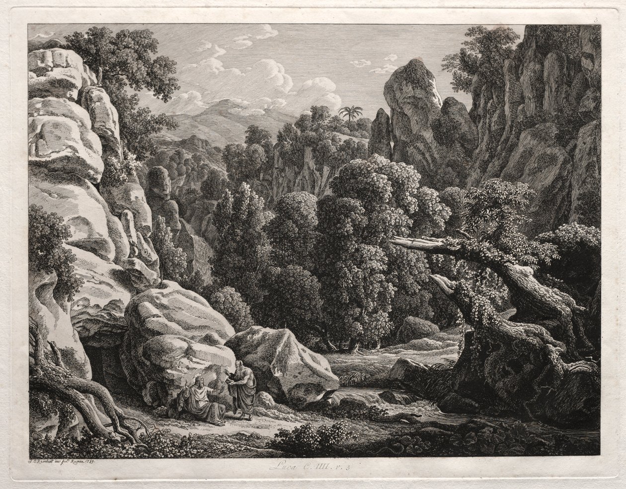 Heroic Landscape: Krajina s pokušením Krista od Johann Christian Reinhart