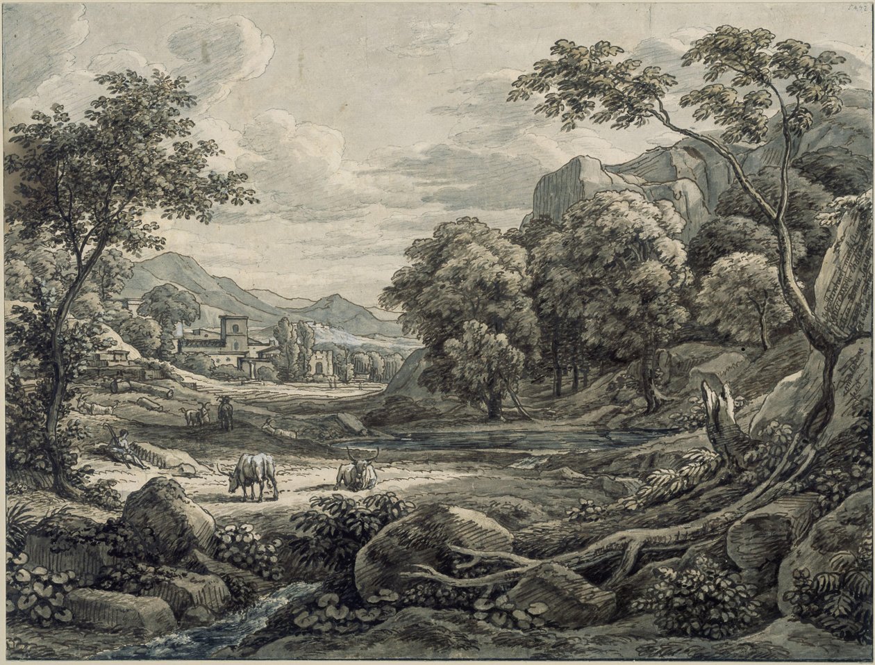 Ideální krajina od Johann Christian Reinhart