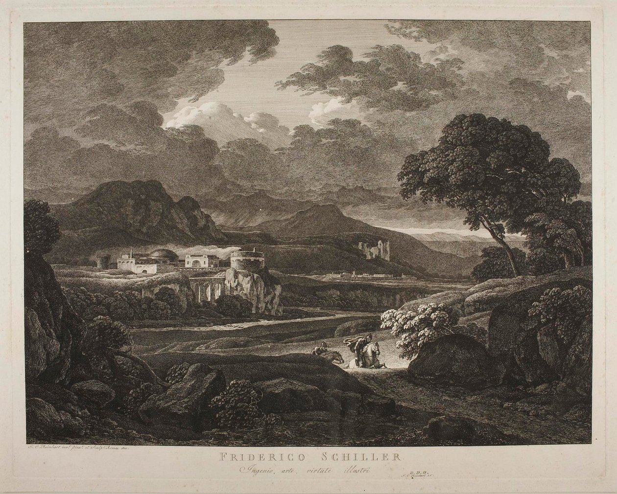 Krajina za bouřky od Johann Christian Reinhart