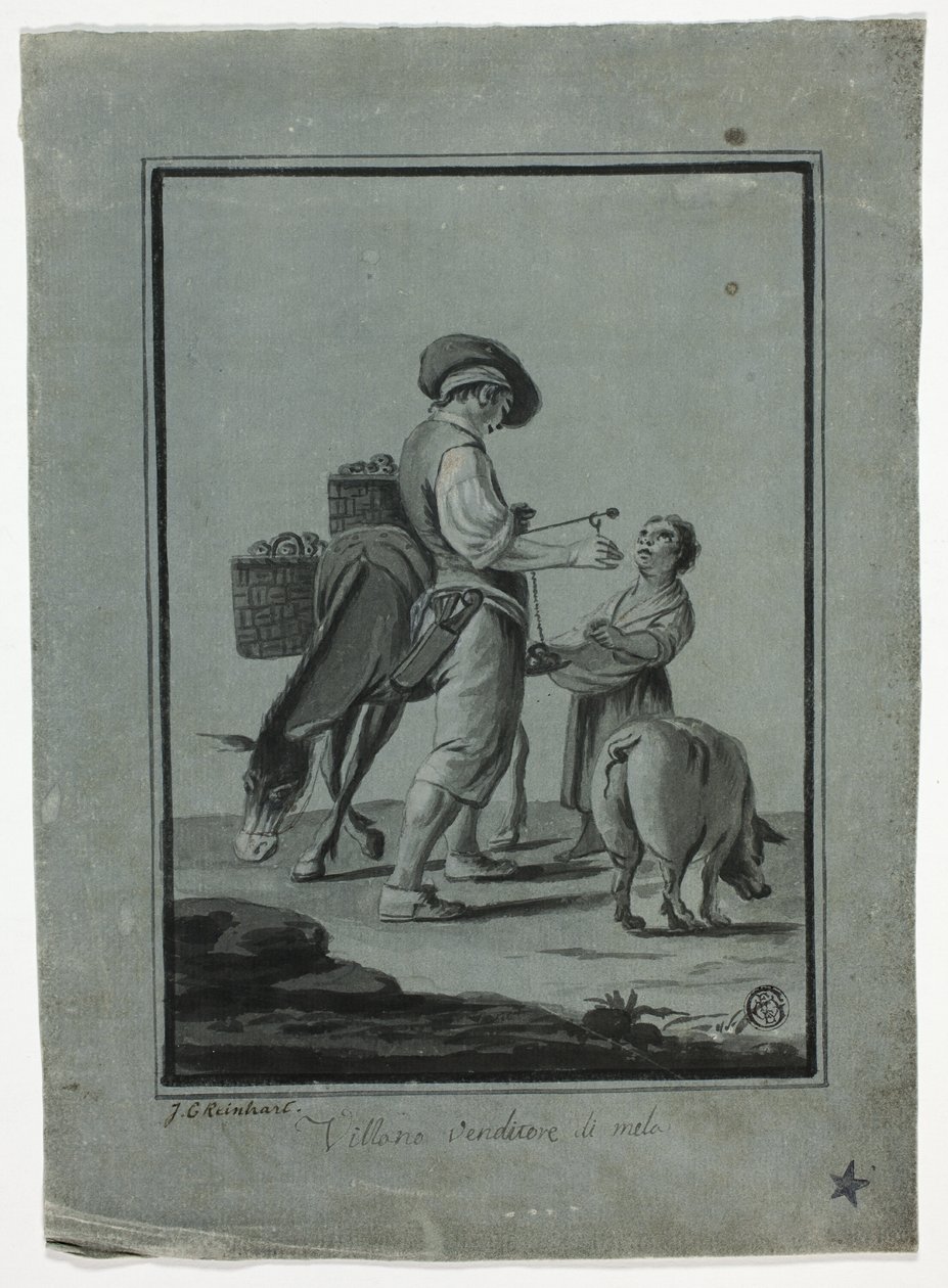 Selský prodavač jablek od Johann Christian Reinhart