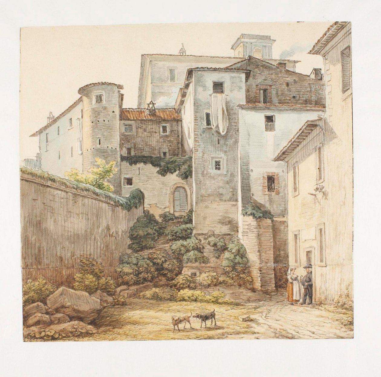 Výjev z Monte Rotonda poblíž římské Campagny od Johann Christian Reinhart