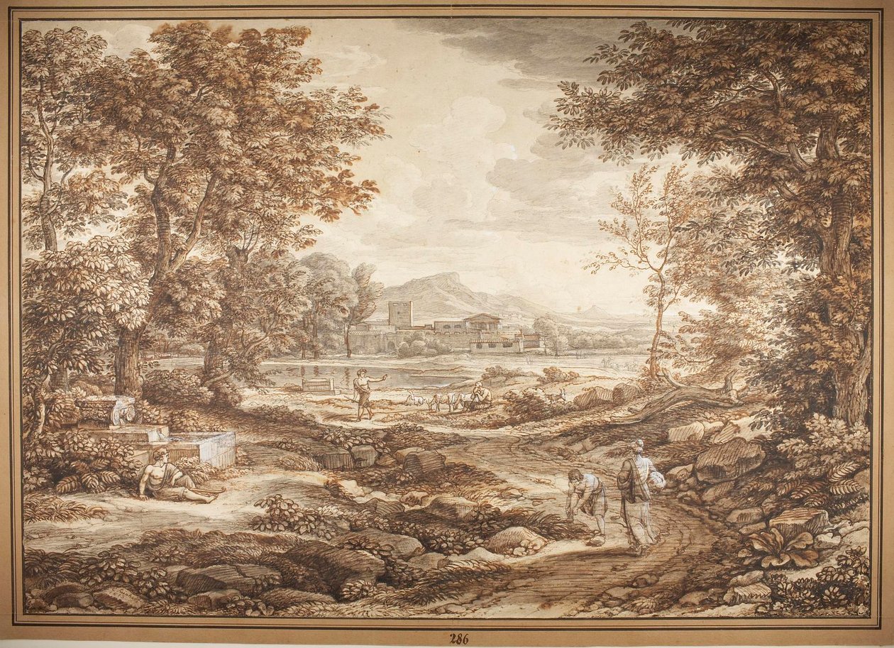 Záběry z římské Kampánie, Torre del Quinto od Johann Christian Reinhart