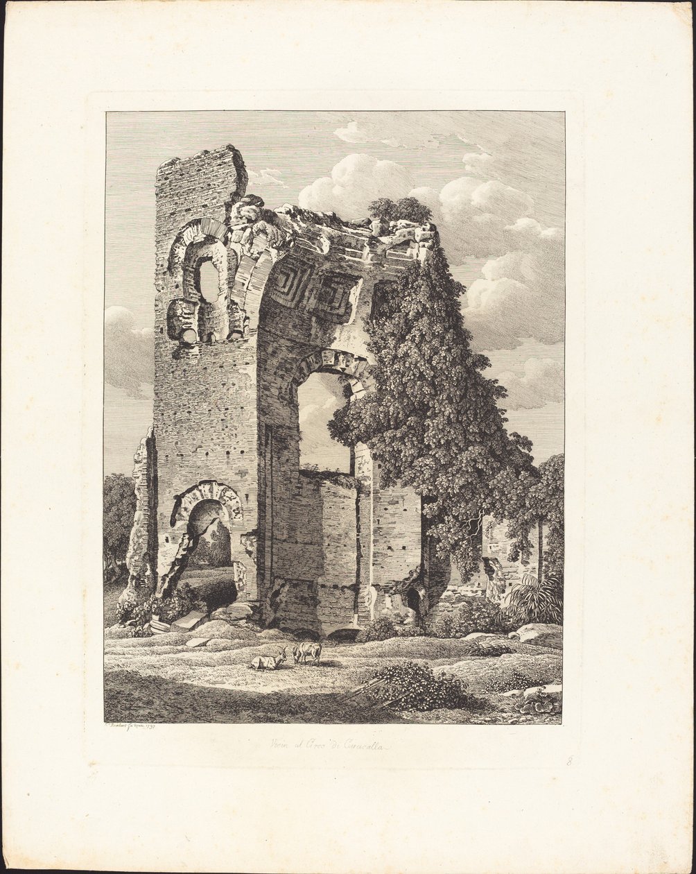 Nedaleko cirkusu Caracalla od Johann Christian Reinhart