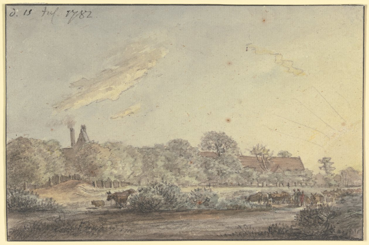 Vesnice mezi stromy od Johann Christian Reinhart