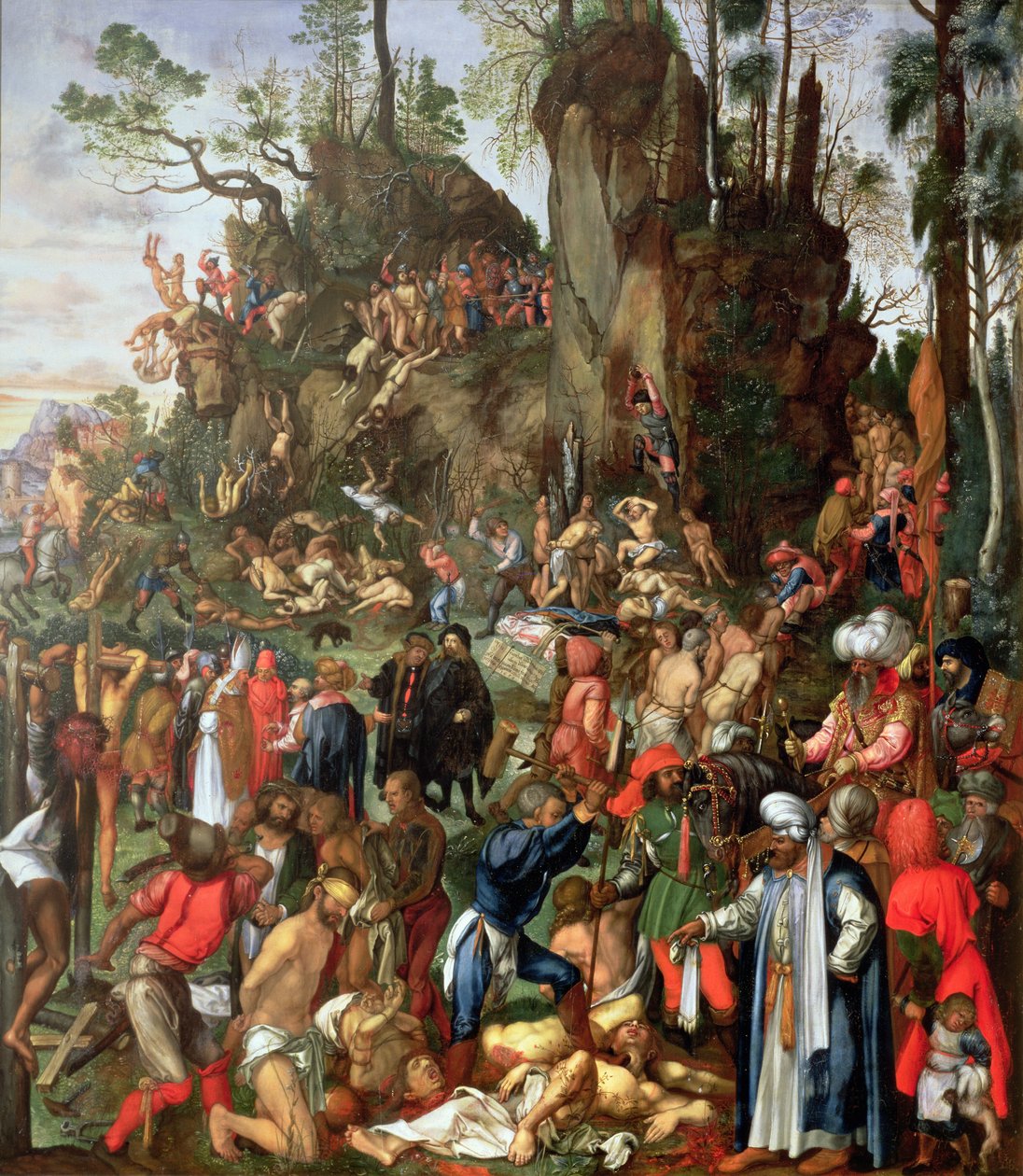 Mučednictví deseti tisíc, kopie obrazu Albrechta Durera od Johann Christian Ruprecht