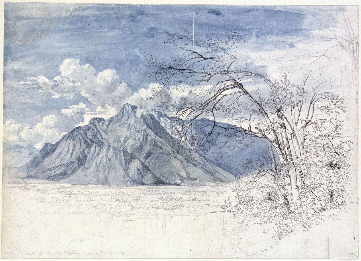 Untersberg u Salcburku od Johann Christoph Erhard