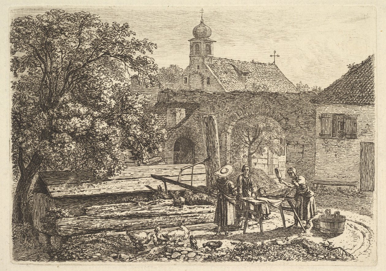 Pradlena u artéské studny od Johann Christoph Erhard