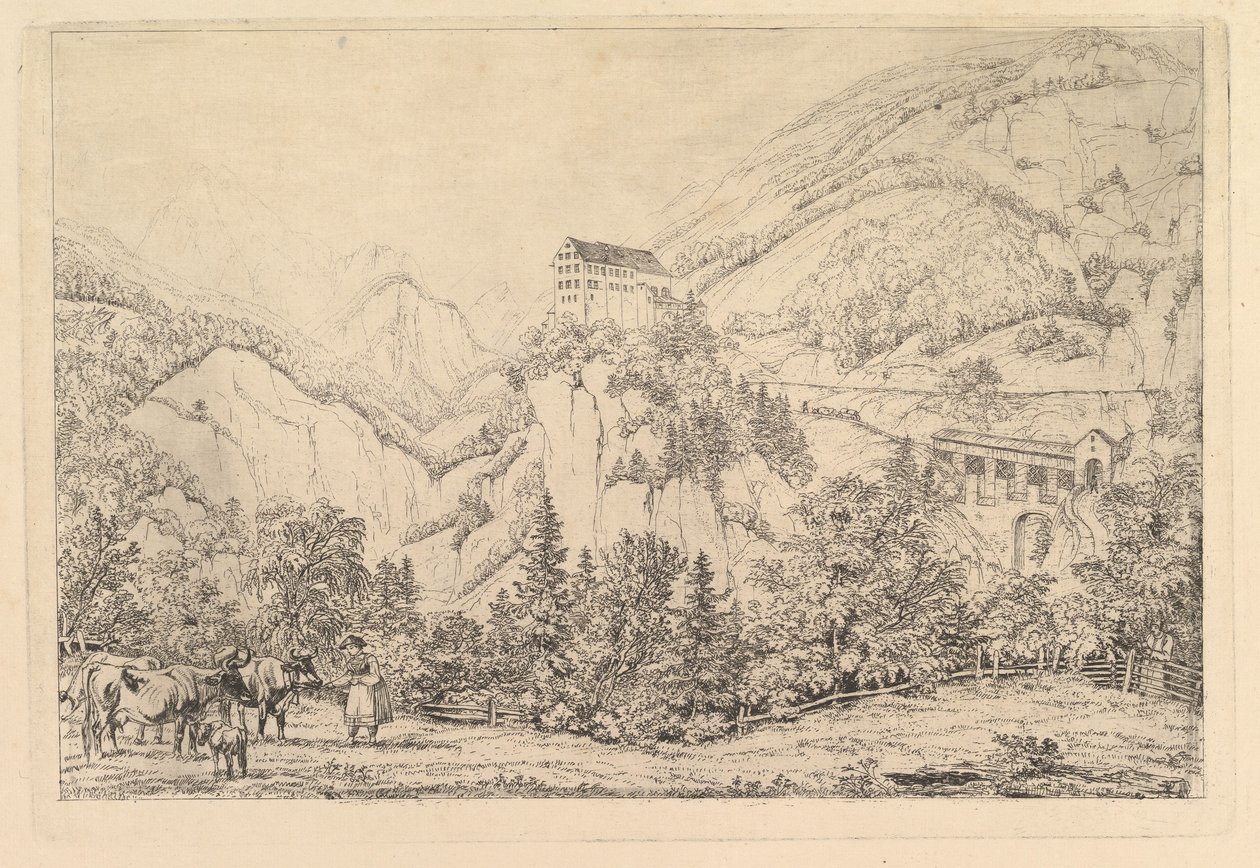 St. Georgsberg u Schweiz v Tyrolsku, podle Kleina od Johann Christoph Erhard