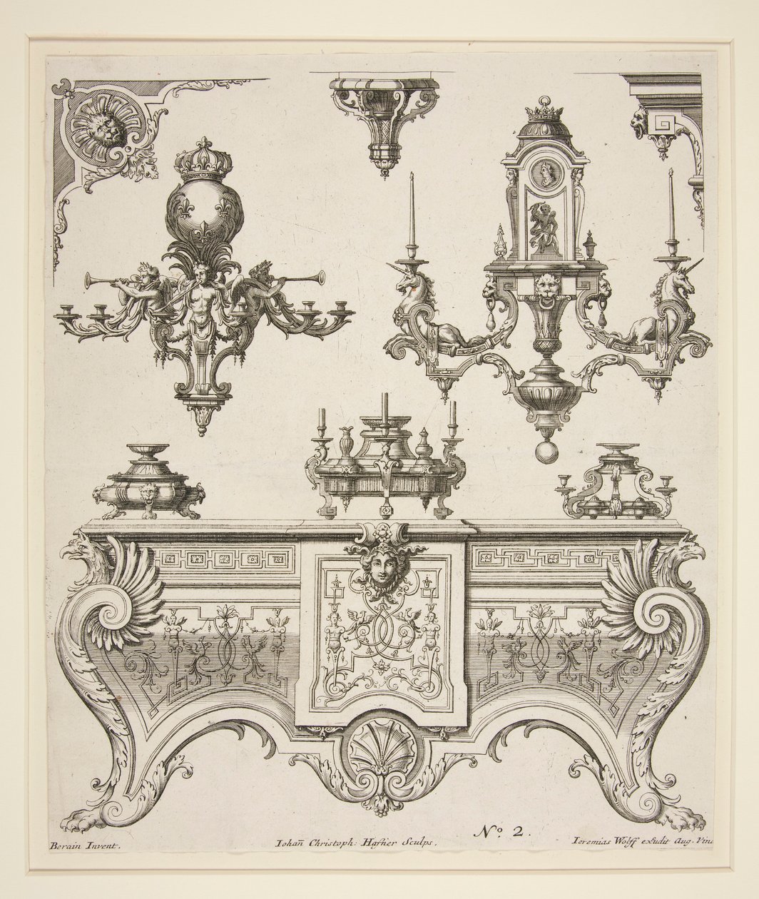 List okrasných vzorů od Johann Christoph Hafner