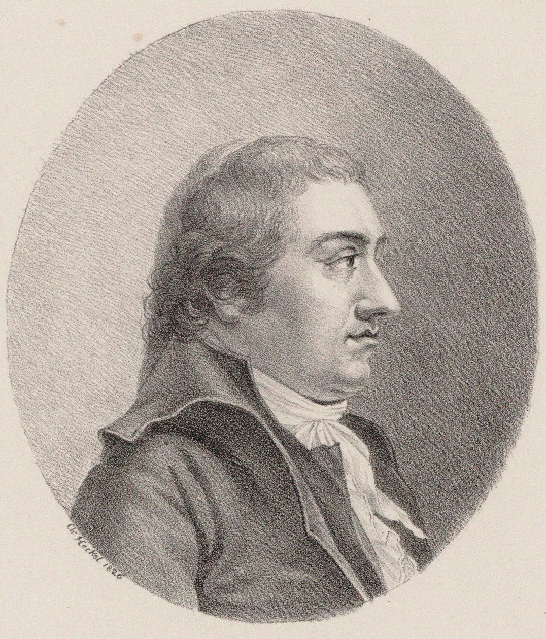 Portrét skladatele Johanna Rudolfa Zumsteega 1760-1802, 1826. od Johann Christoph Heckel