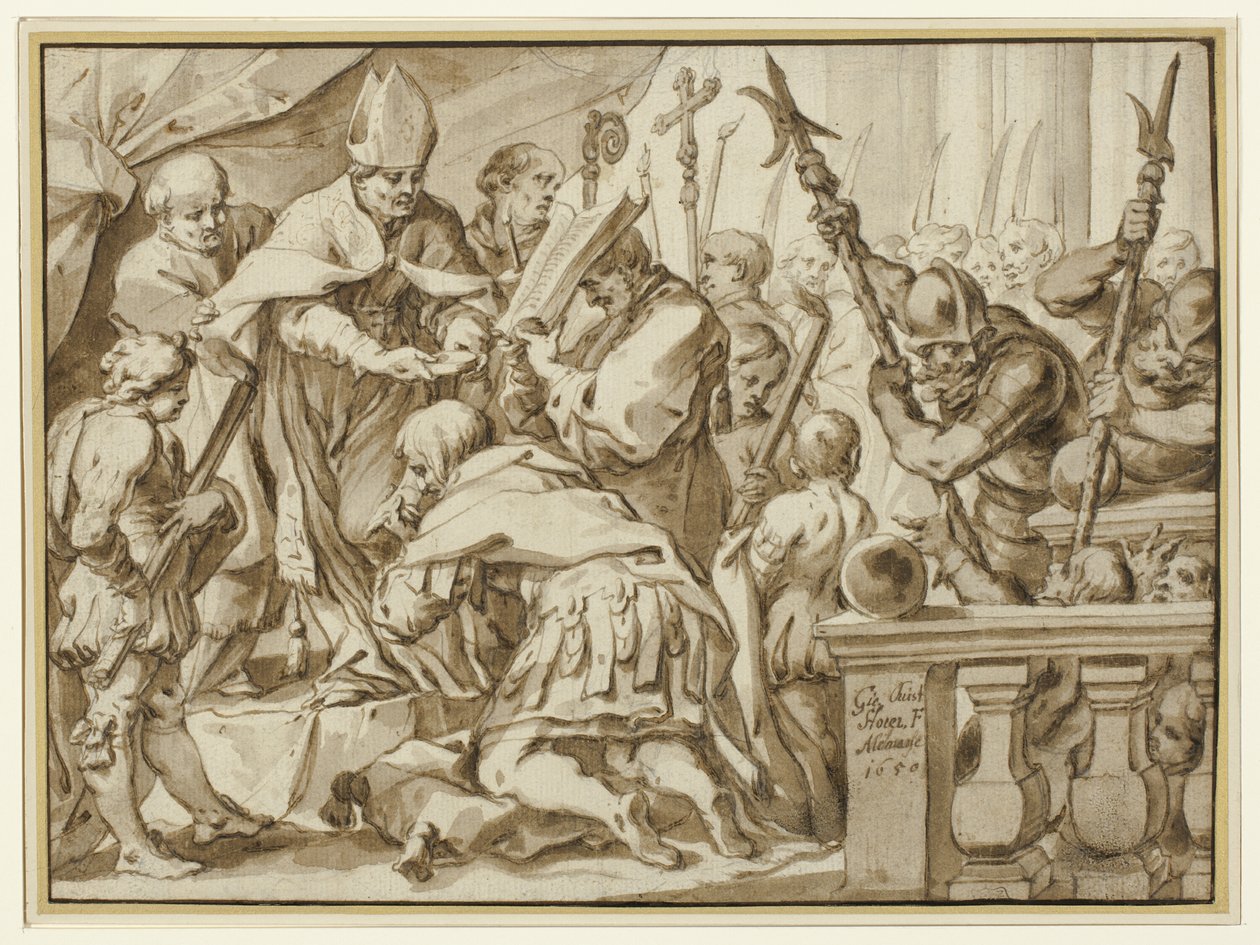 Korunovace Oty Velikého v kostele svatého Ambrože v Miláně od Johann Christoph Storer