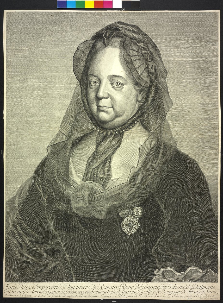 Císařovna Svaté říše římské Marie Terezie (rytina) od Johann Christoph von Reinsperger
