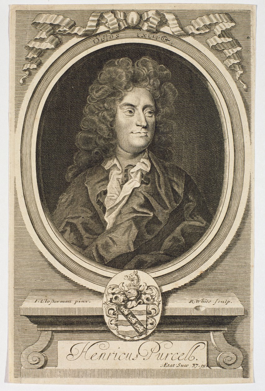 Portrét Henryho Purcella (1659-1695) vyryl Robert White (1645-1703) od Johann Closterman