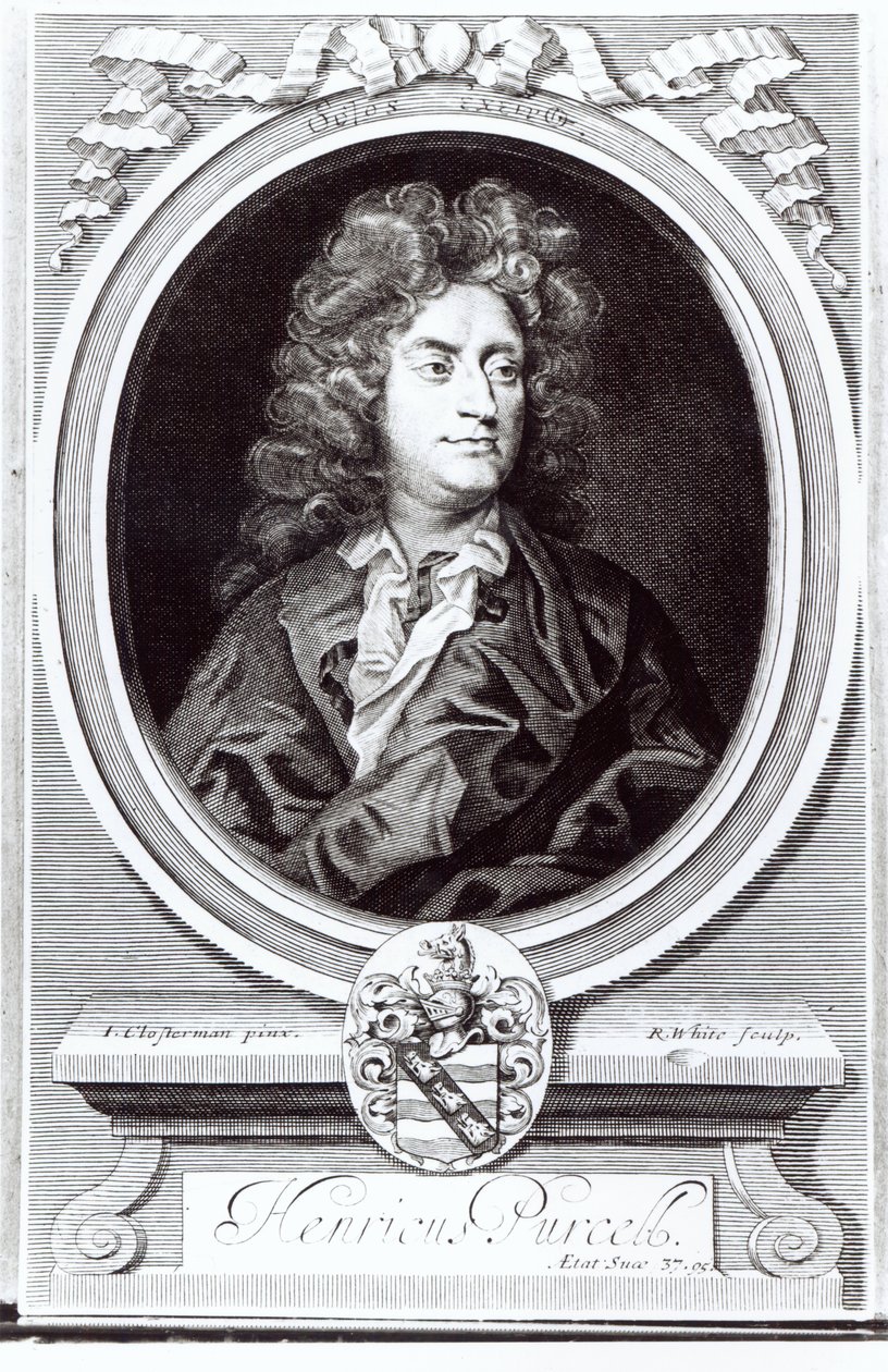 Portrét Henryho Purcella (1659-95), anglického skladatele, ryl R. White, 1695 od Johann Closterman