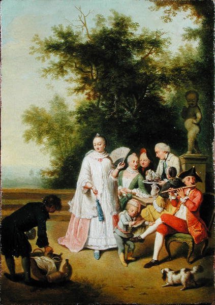 Fete Champetre na terase (olej na plátně) od Johann Conrad Seekatz