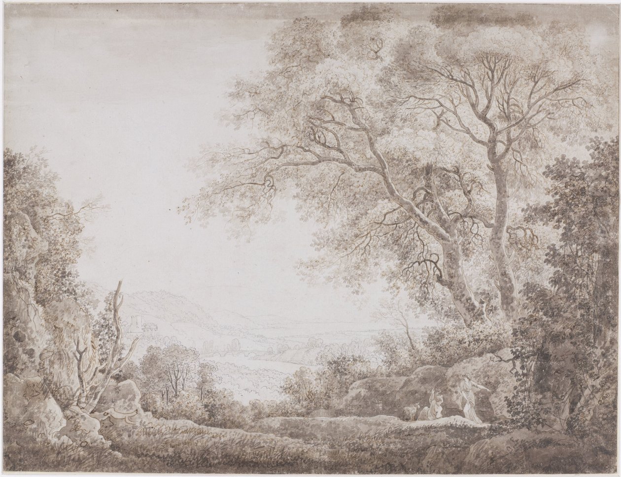 Italská krajina od Johann Conrad Steiner (possibly)