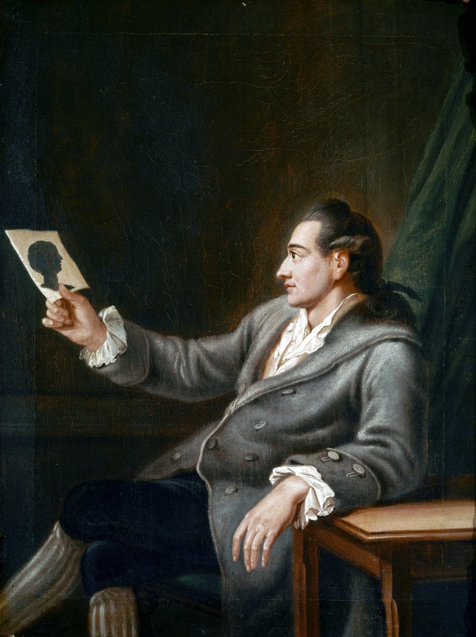 Portrét Goetha při pohledu na siluetu od Johann Ehrenfried Schumann