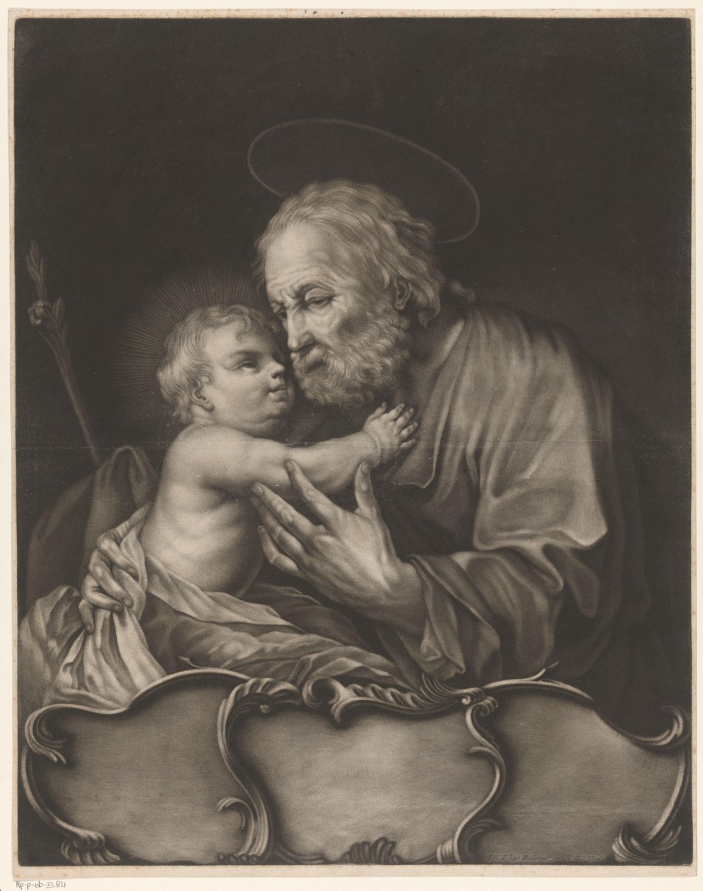 Josef s Ježíškem od Johann Elias Ridinger