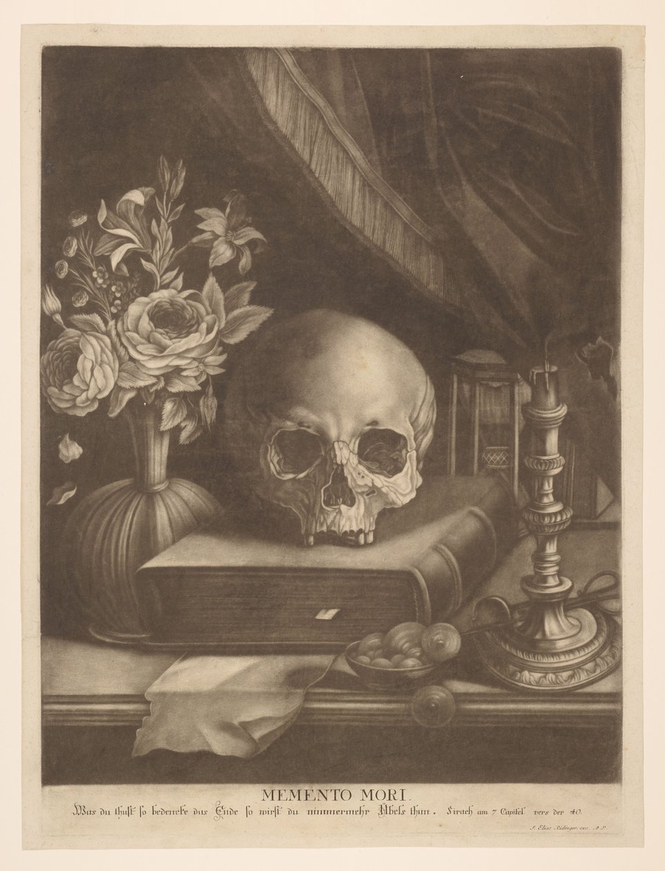 Memento mori od Johann Elias Ridinger