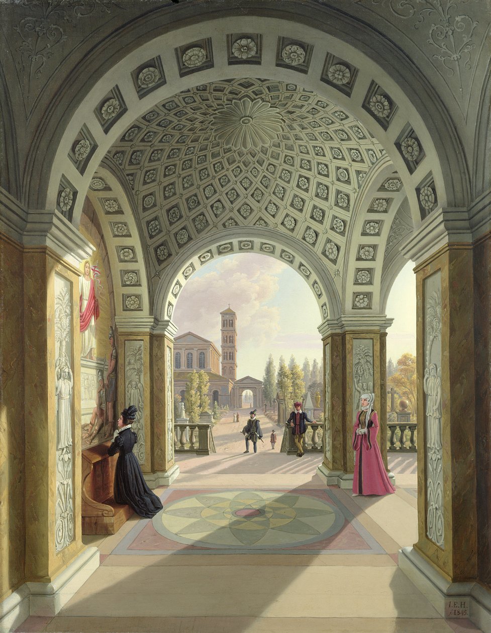 Italský hřbitov, 1845 od Johann Erdmann Hummel