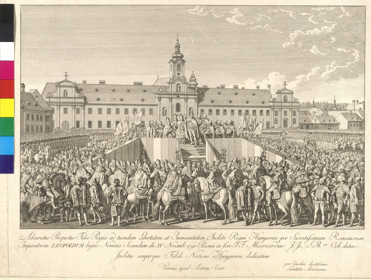 Korunovace císaře Leopolda II. uherským králem v Bratislavě 15. listopadu 1790 od Johann Ernst Mansfeld
