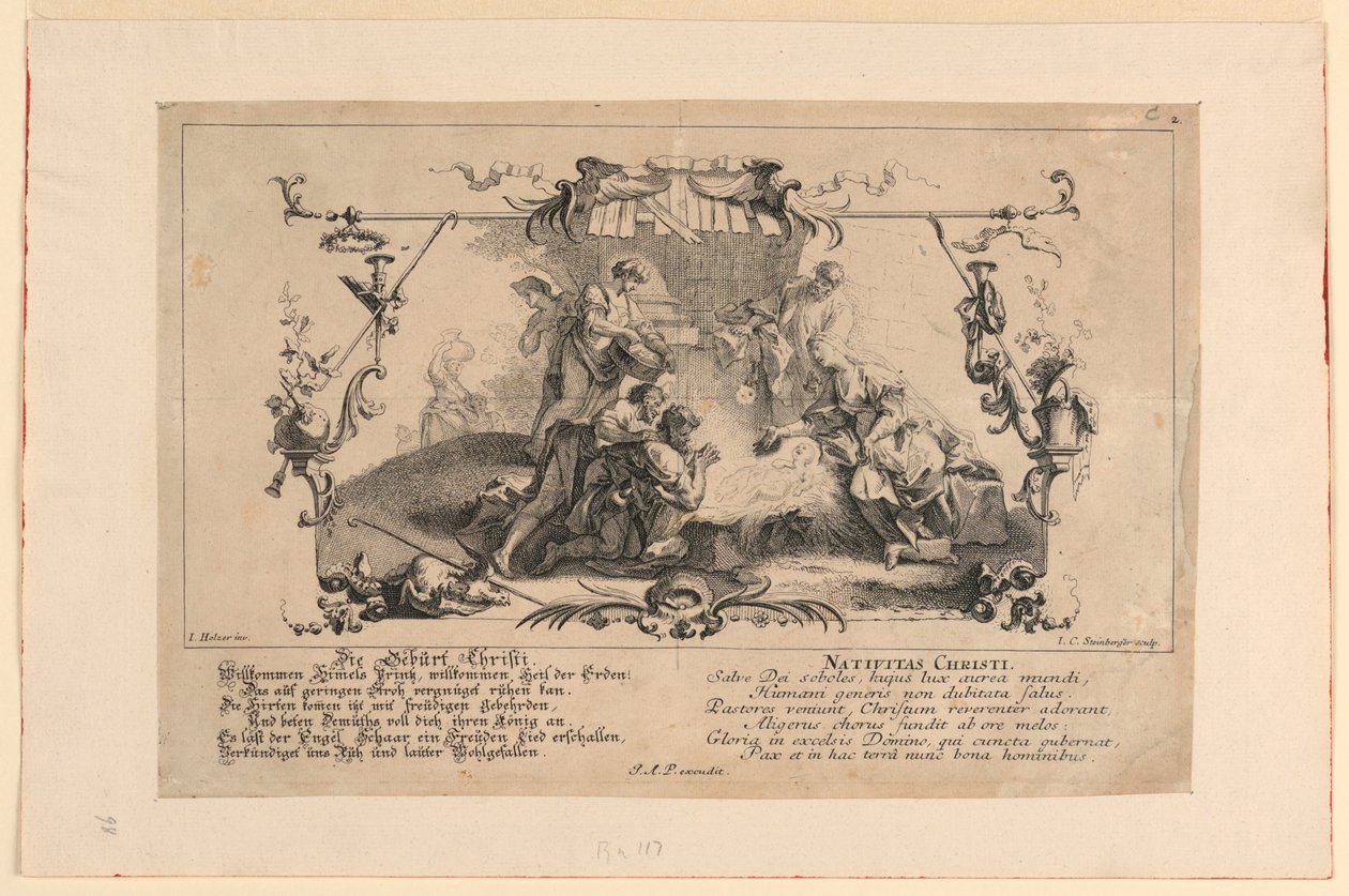 Narození Krista od Johann Evangelist Holzer