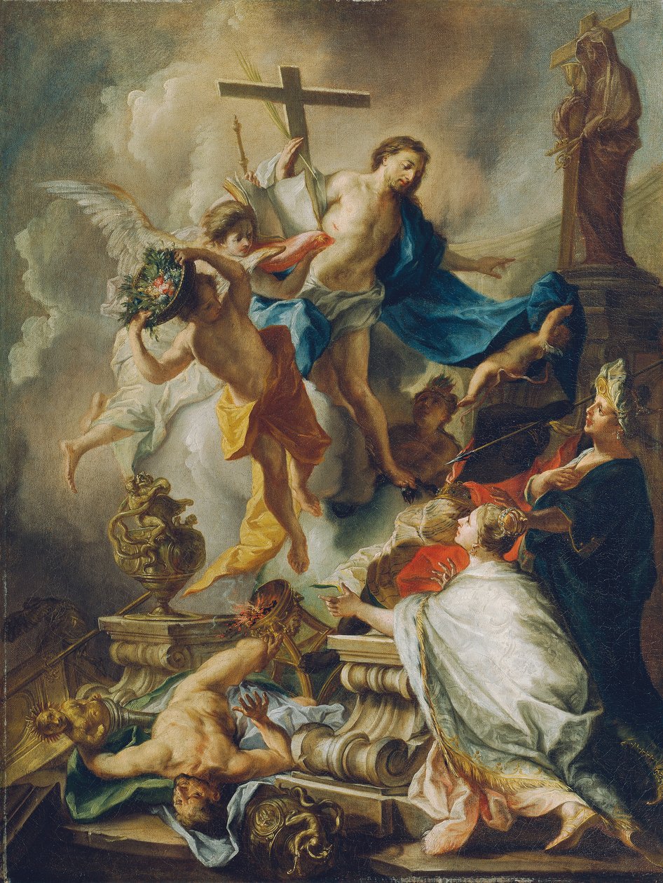 Vítězství křesťanství nad pohanstvím od Johann Evangelist Holzer