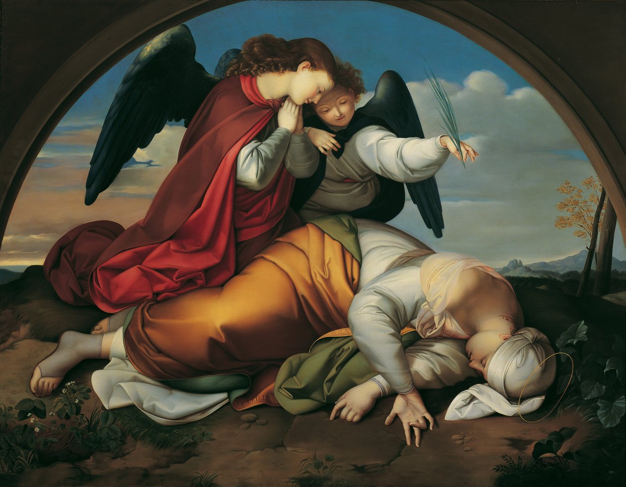 Dead Saint Cecilia (Vídeňská verze) od Johann Evangelist Scheffer von Leonhardshoff