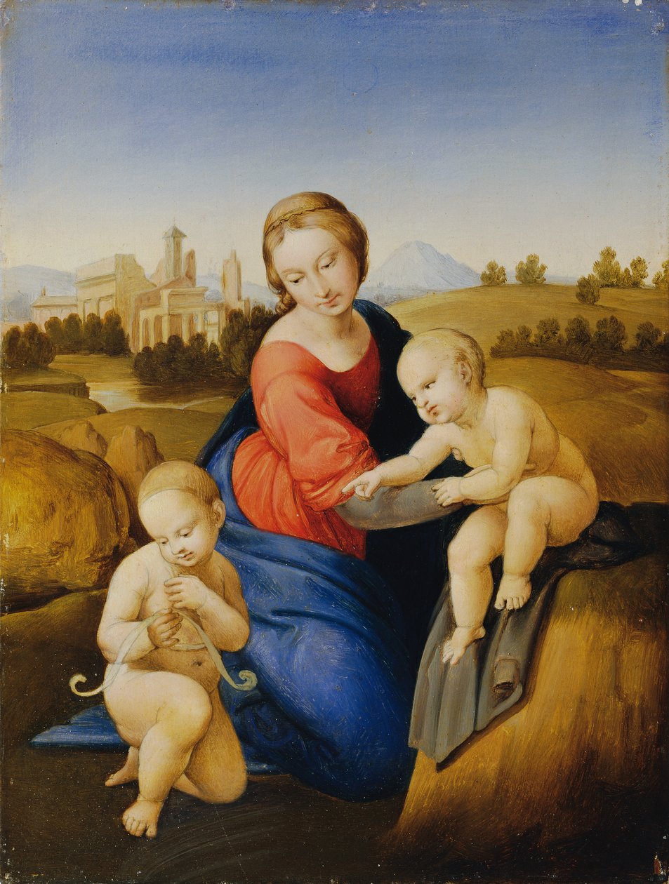 Madona s dítětem a Johannesknaben od Johann Evangelist Scheffer von Leonhardshoff