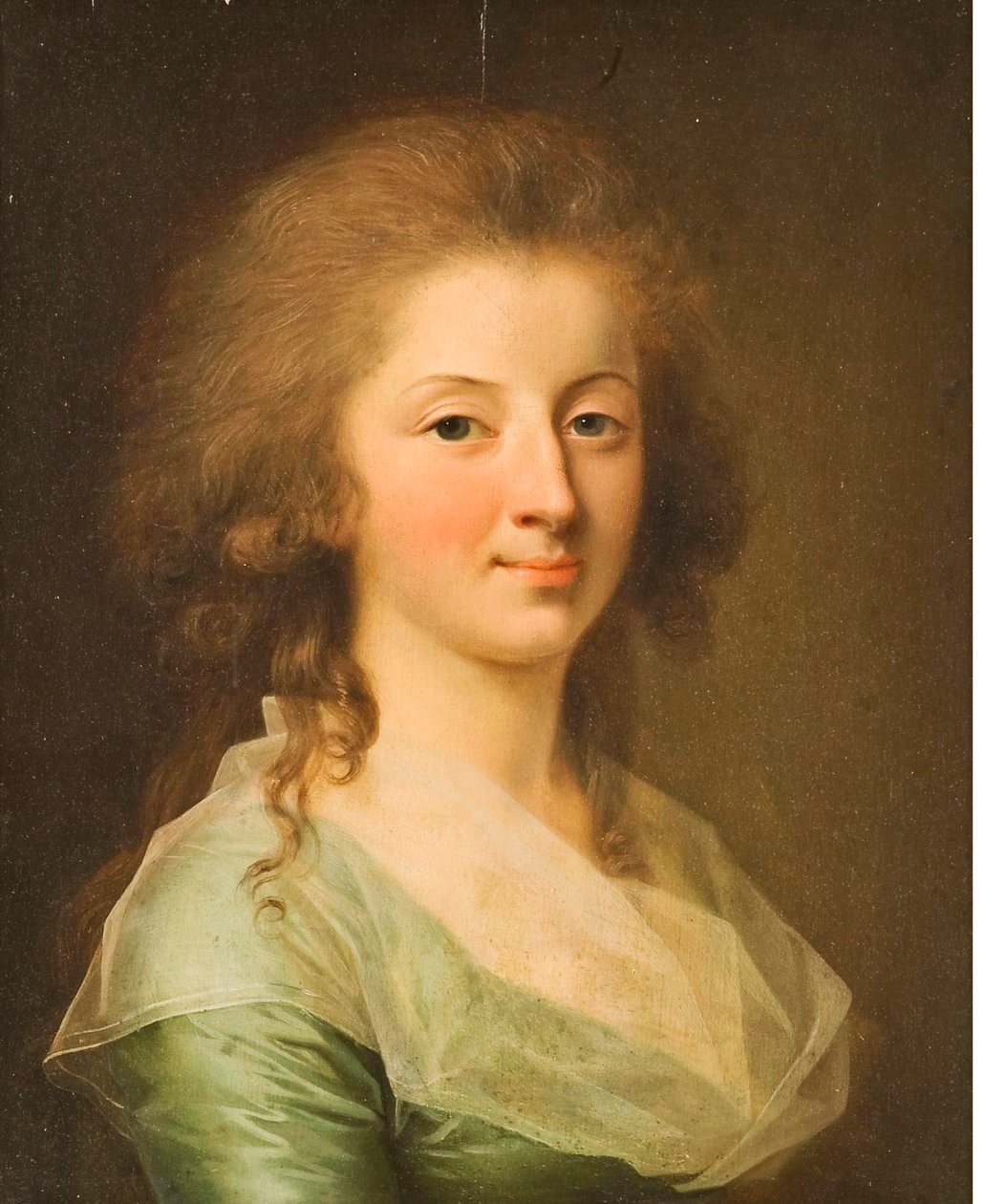 Portrét mladé dámy v zelených šatech od Johann Friedrich August Tischbein