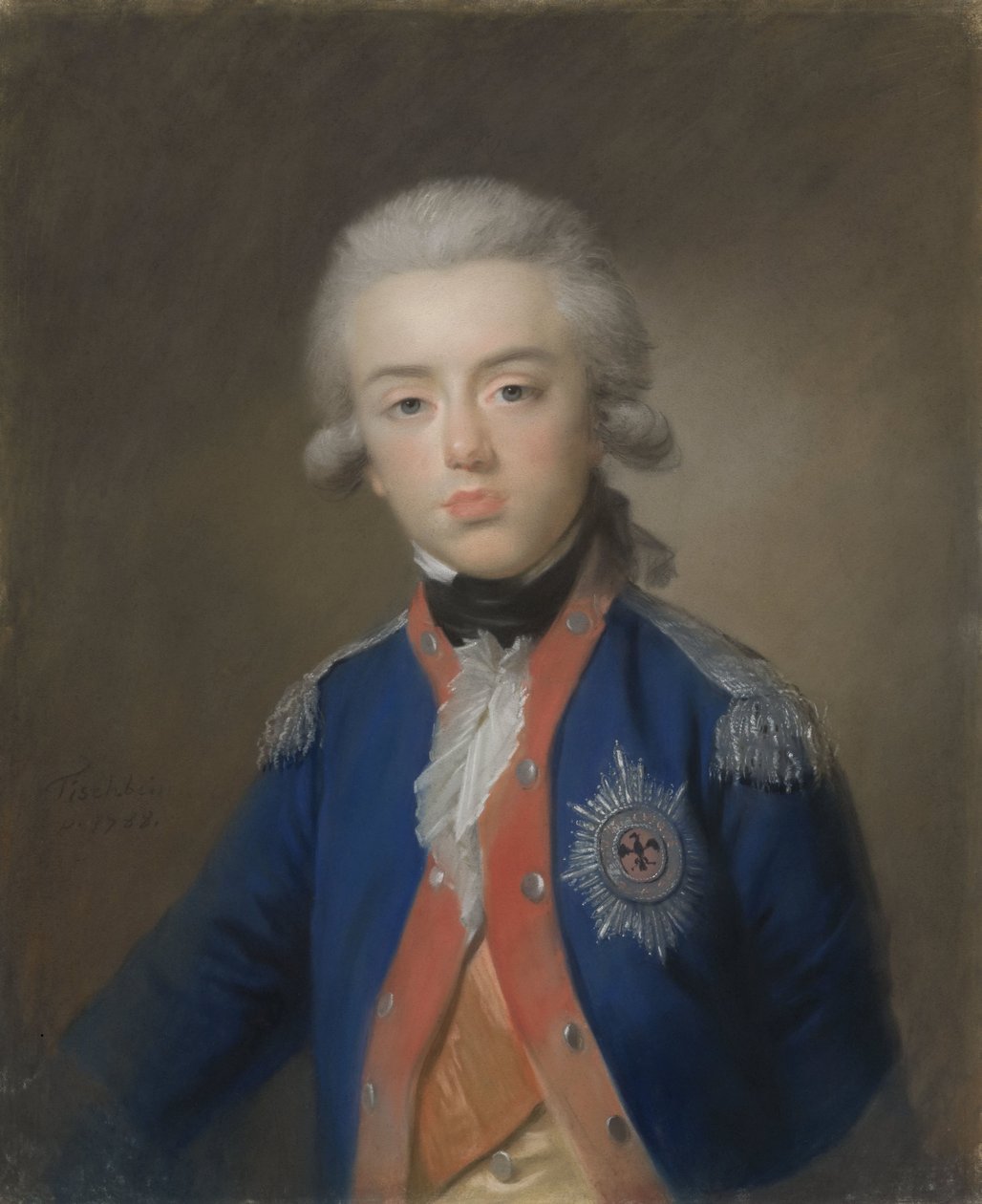 Willem George Frederik (Frederik; 1774-99), princ z Orange-Nassau. Syn prince Williama V od Johann Friedrich August Tischbein