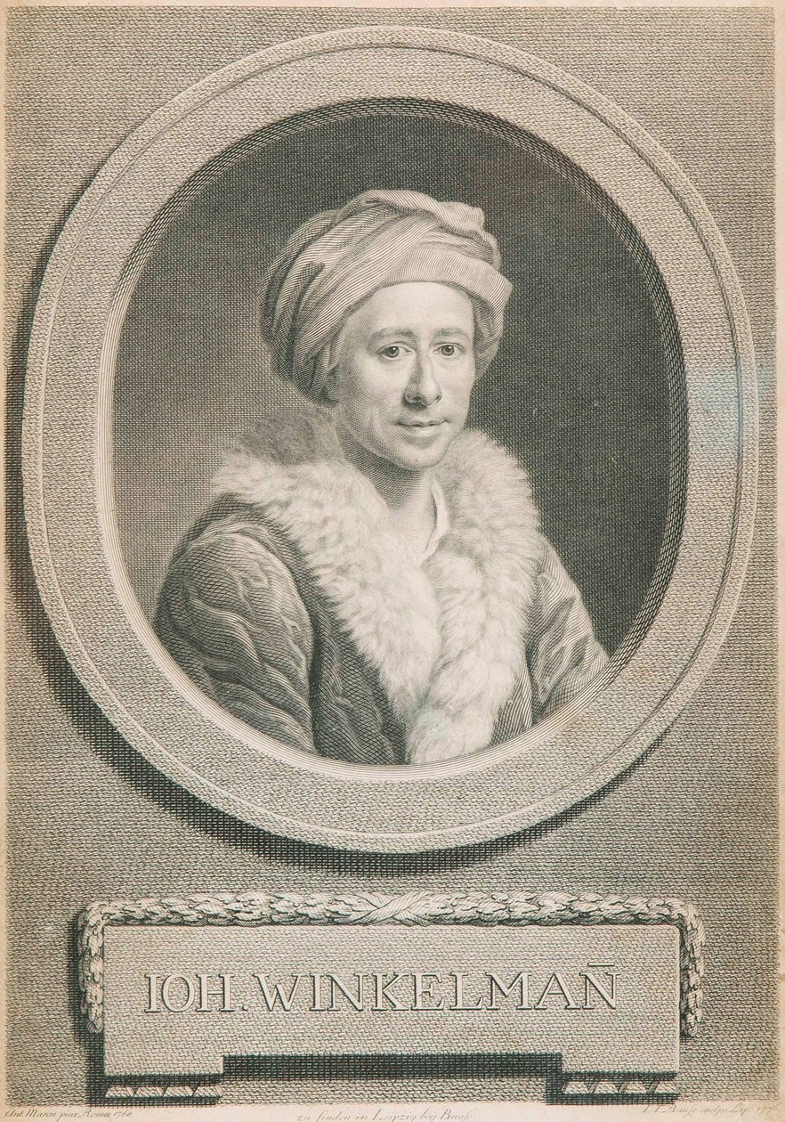 Portrét historika umění a archeologa Johanna Joachima Winckelmanna 1717-1768, 1776. od Johann Friedrich Bause