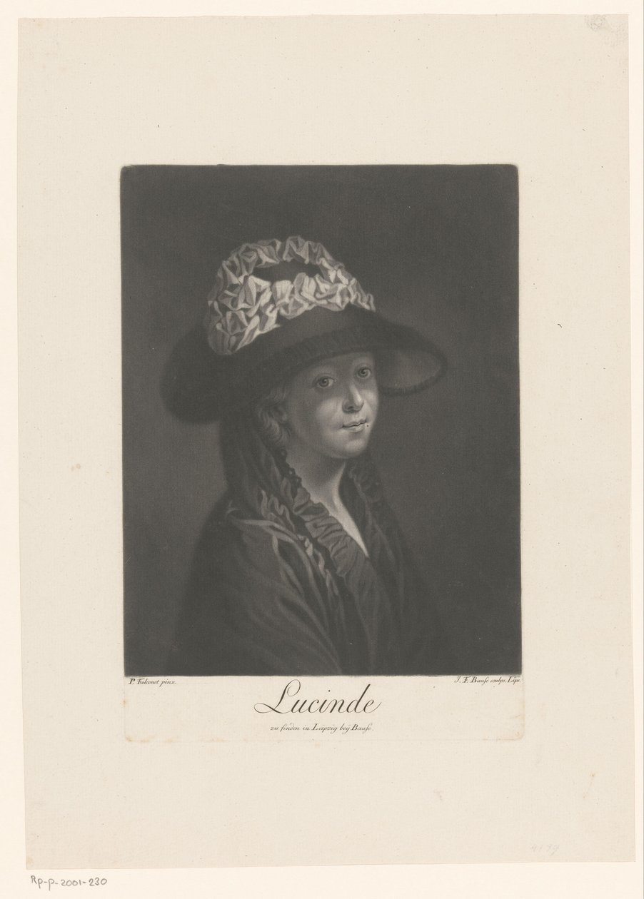 Portrét Lucindy od Johann Friedrich Bause