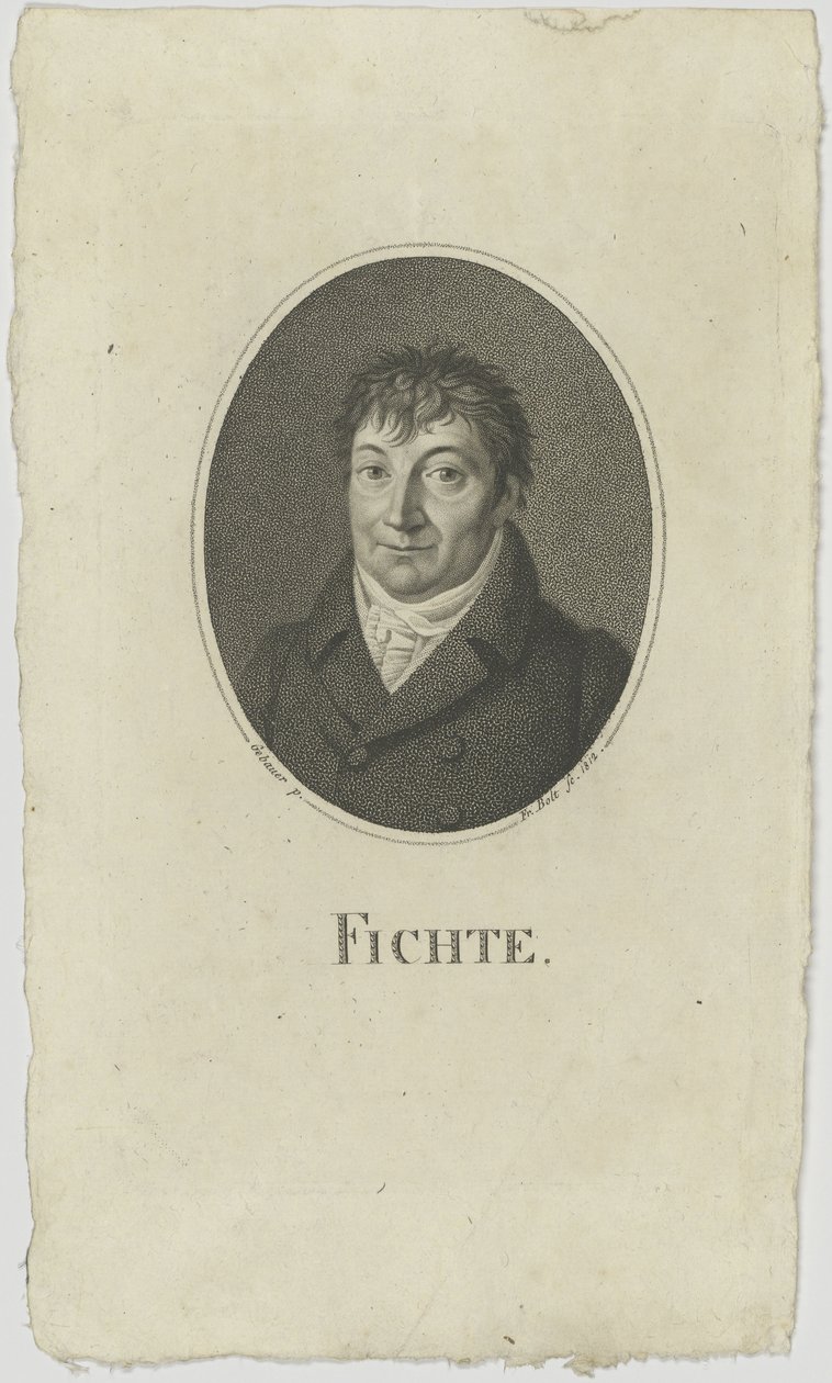 Portrét Johanna Gottlieba Fichteho 1762-1814, 1812. od Johann Friedrich Bolt