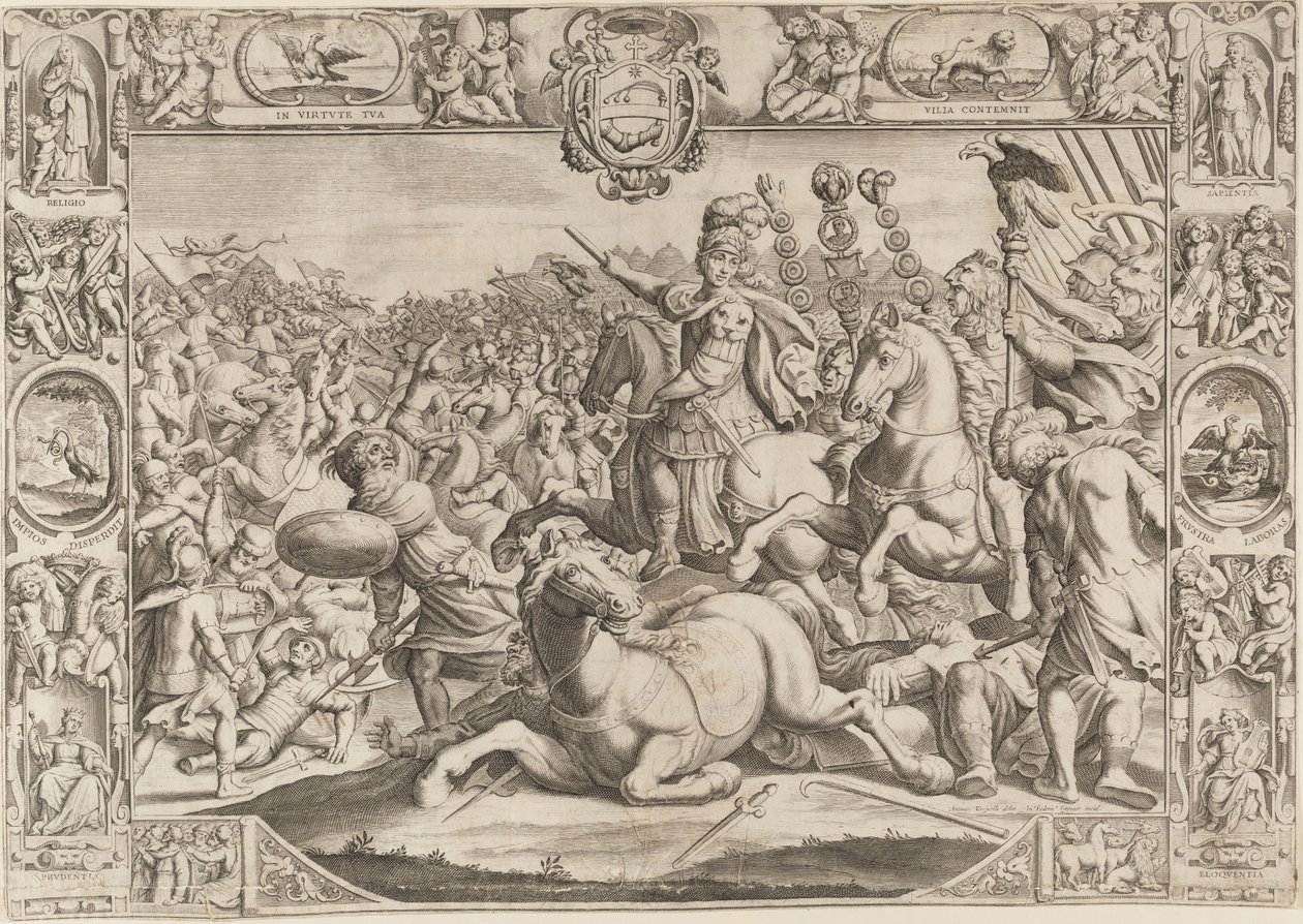 Alegorie na Urban VIII, papež (Maffeo Barberini 1623-1644) od Johann Friedrich Greuter
