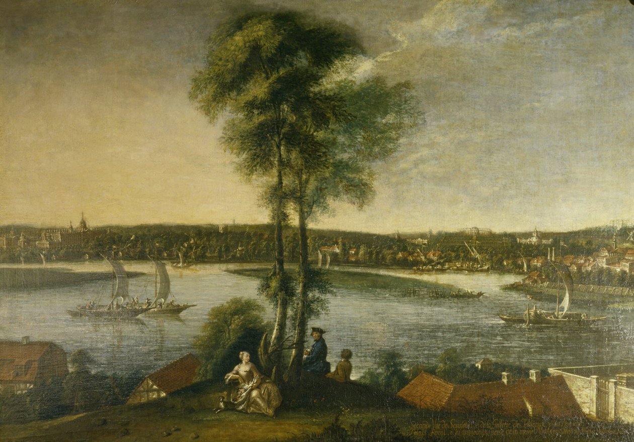 Postupim, zámecký park Sanssouci z Brauhausbergu od Johann Friedrich Meyer