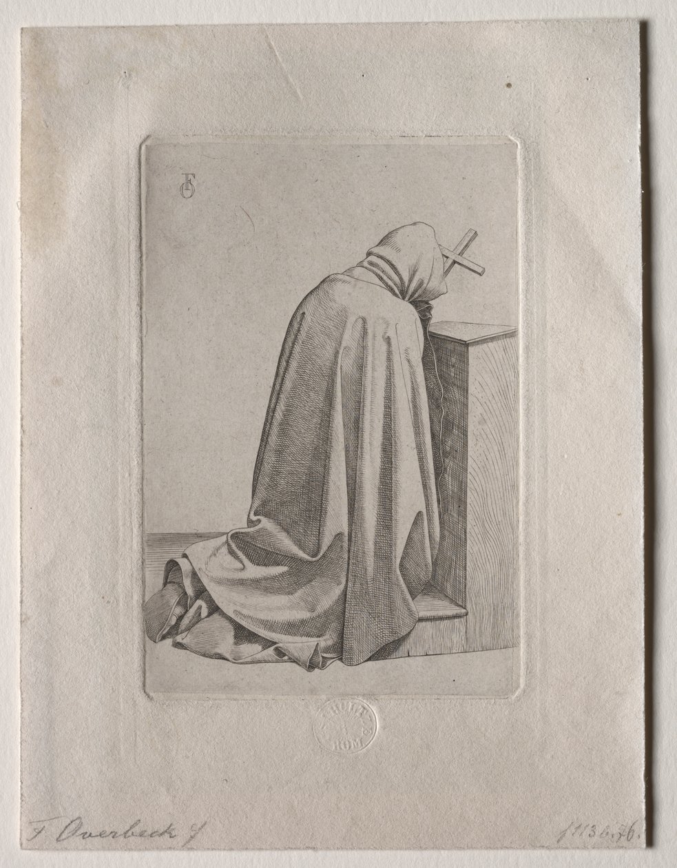 Modlící se mnich od Johann Friedrich Overbeck