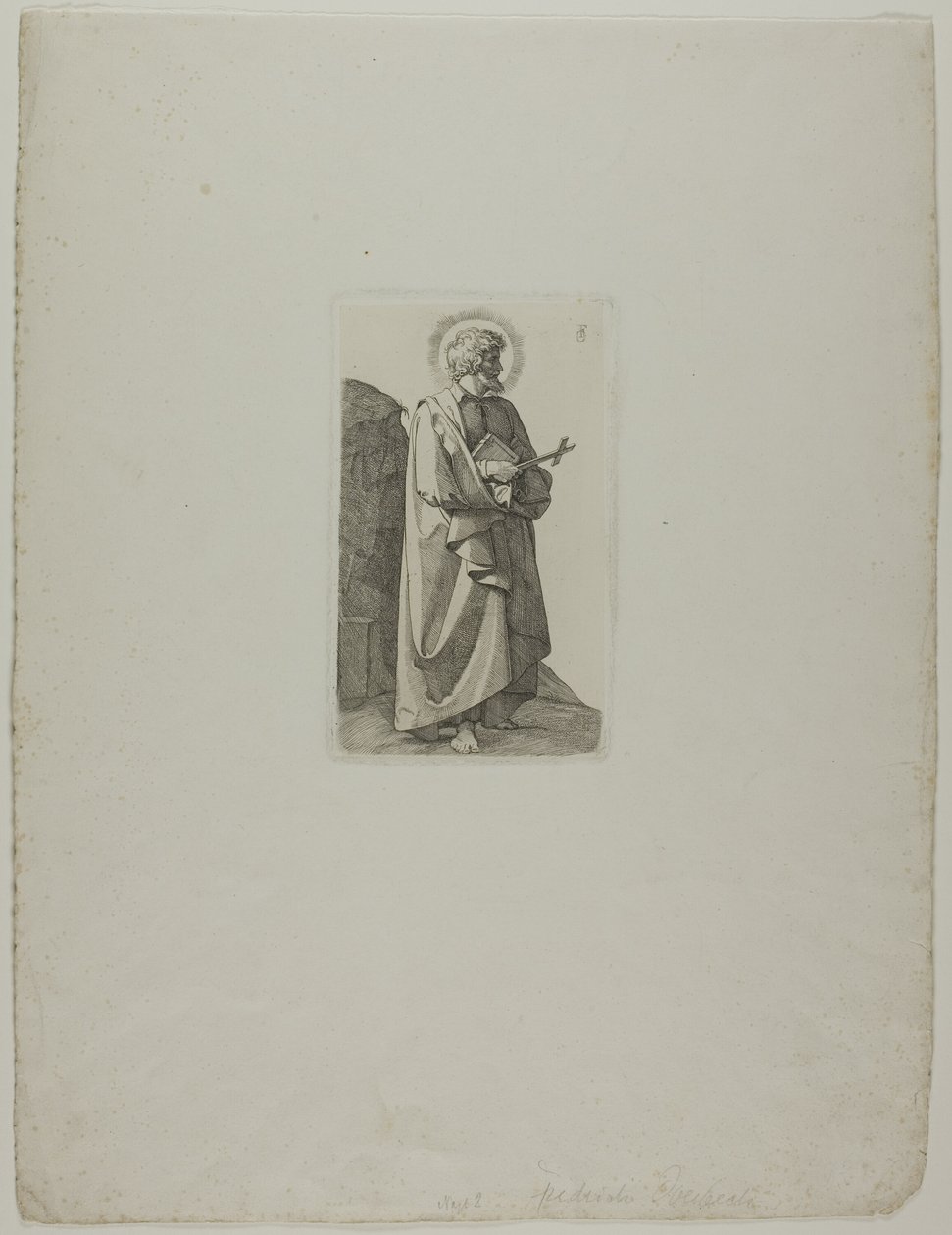 Svatý Filip Neri s křížem a knihou od Johann Friedrich Overbeck