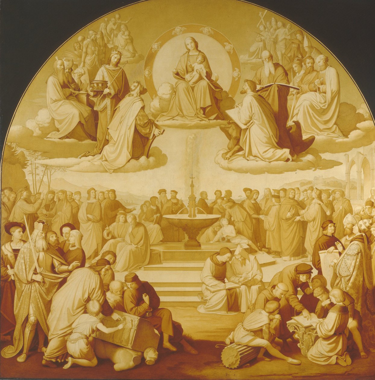 Triumf náboženství v umění, mezi 1829 a 1840. od Johann Friedrich Overbeck