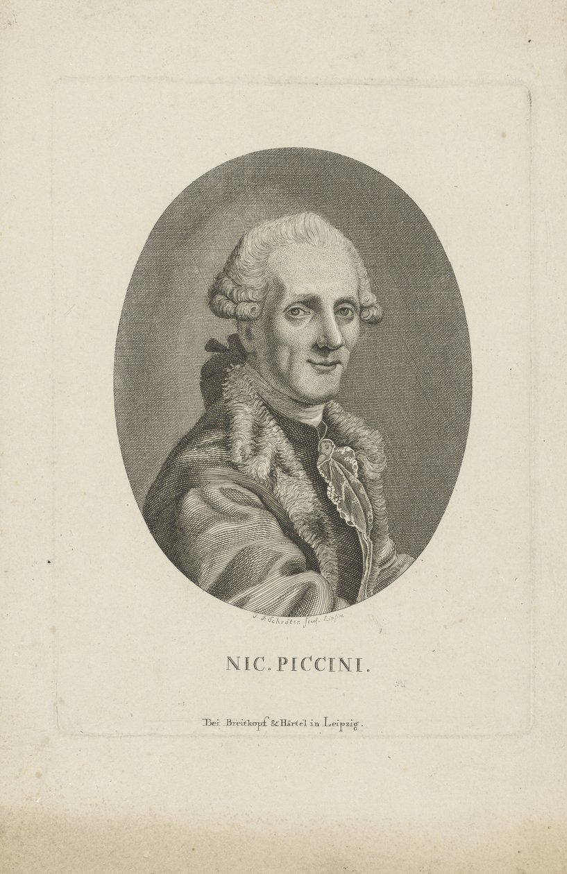 Portrét skladatele Niccola Piccinniho 1728-1800, c. 1790. od Johann Friedrich Schröter