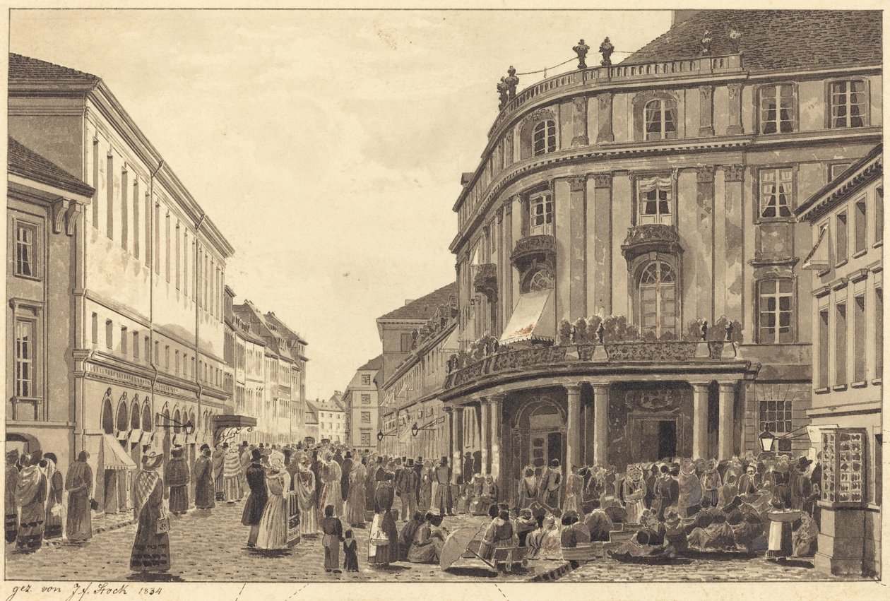 Pohled na Muhlendamm od Johann Friedrich Stock