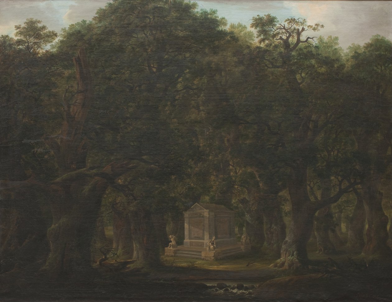 Památník v dubovém lese od Johann Friedrich Weitsch