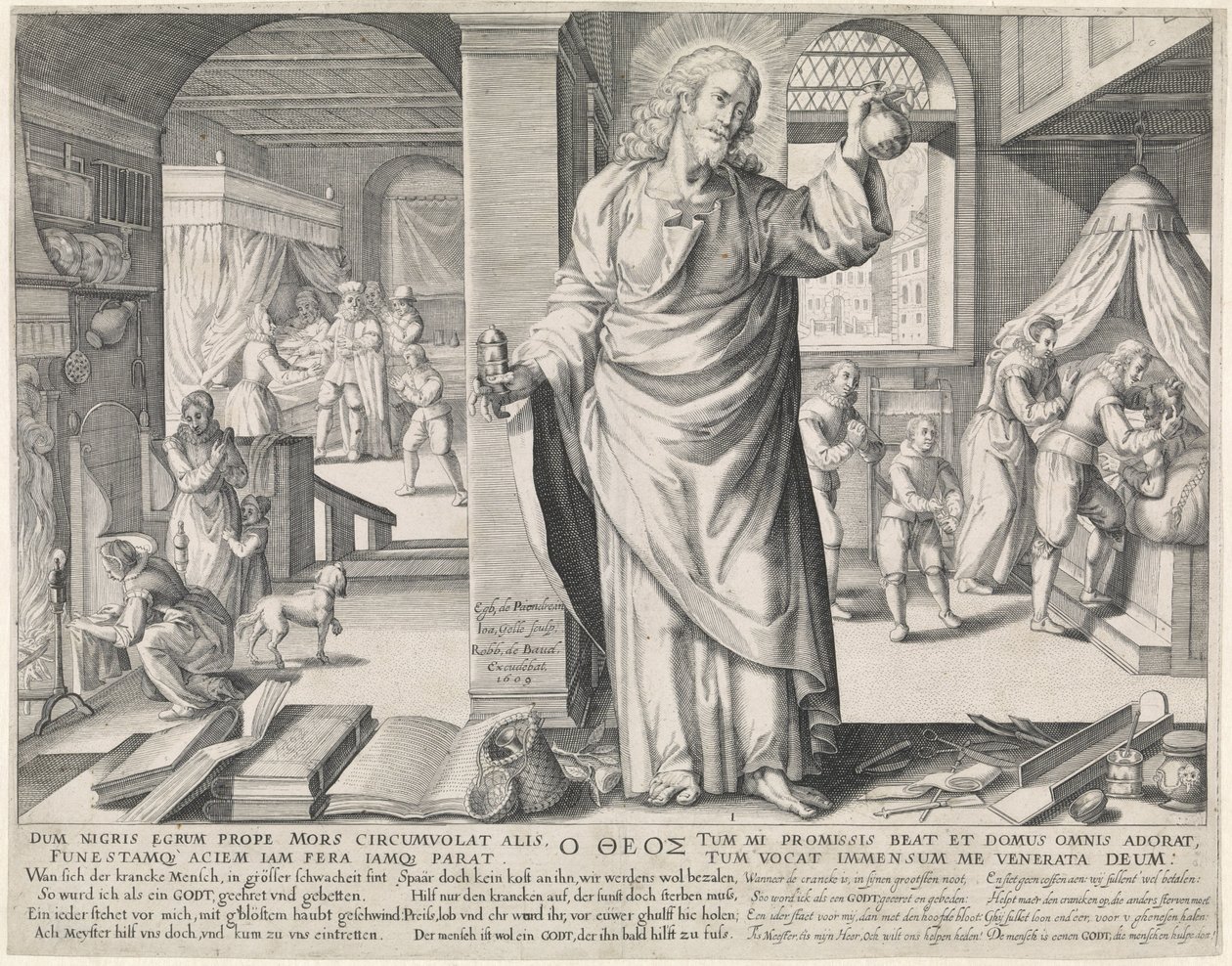 Lékař jako Bůh The Four Forms of the Physician (název série) od Johann Gelle