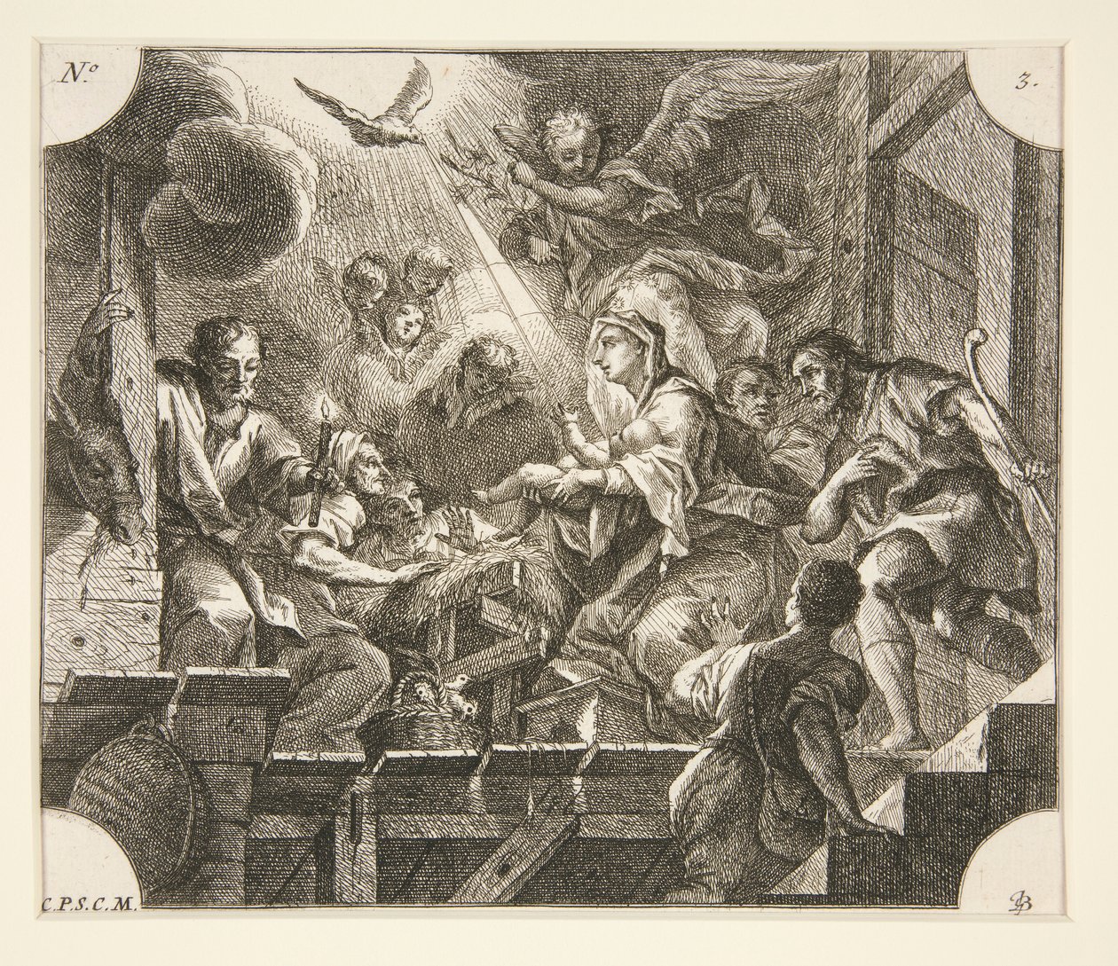 Narození od Johann Georg Bergmuller