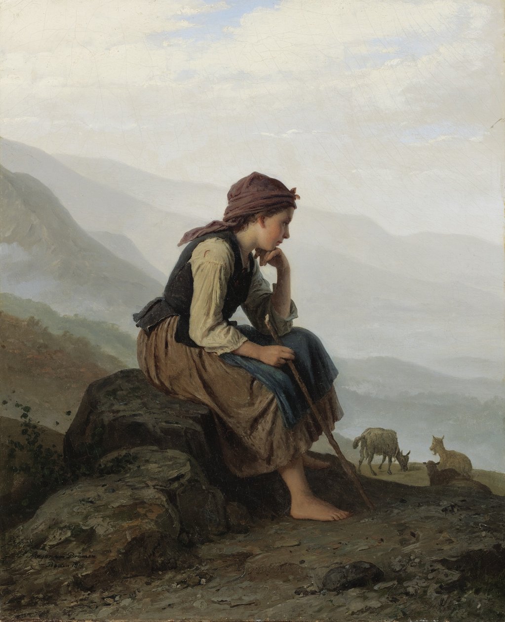 Malý pasáček koz od Johann Georg Meyer