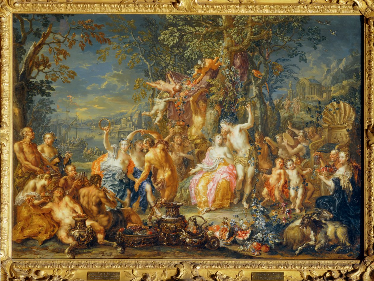 Bakchus a Ariadna ... od Johann Georg Platzer