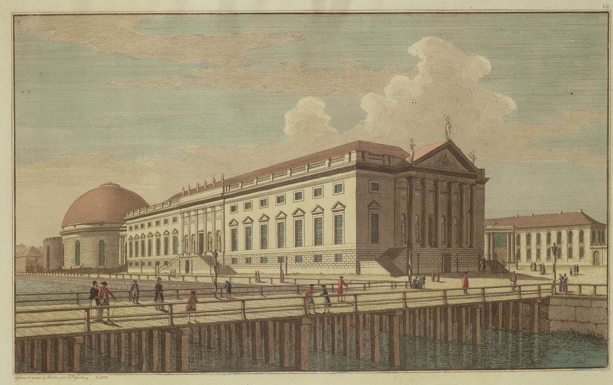 Pohled na budovu opery v Berlíně, 1773 od Johann Georg Rosenberg