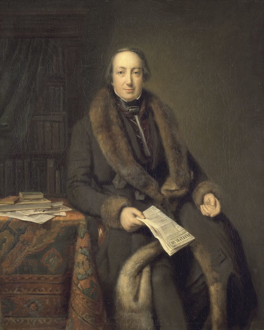 Pieter Arnold Diederichs (1804-74). Knihkupec v Amsterdamu a zakladatel Algemeen Handelsblad v roce 1828 od Johann Georg Schwartze (attributed to)
