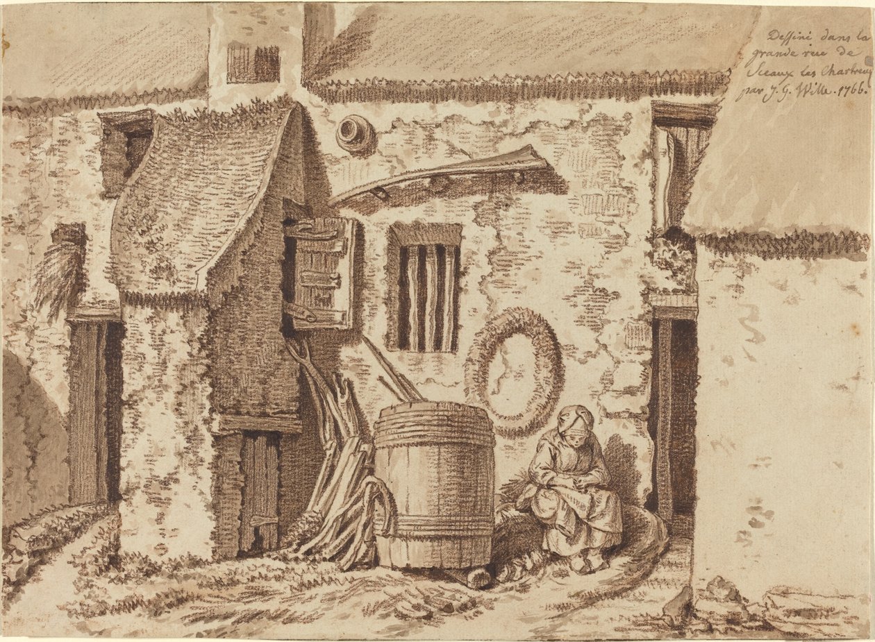 Rustikální dům v Grand Rue v Sceaux-Les-Chartreux od Johann Georg Wille